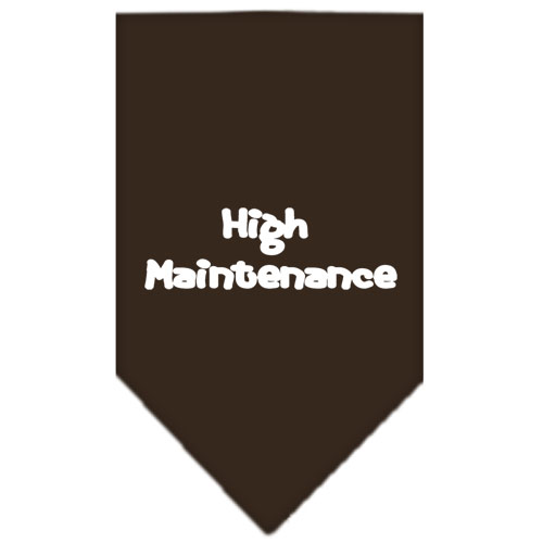High Maintenance Screen Print Bandana Cocoa Small